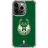 NBA Milwaukee Bucks Green Distressed iPhone 16 Pro Max Clear Case