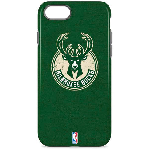 NBA Milwaukee Bucks Green Distressed iPhone Cases