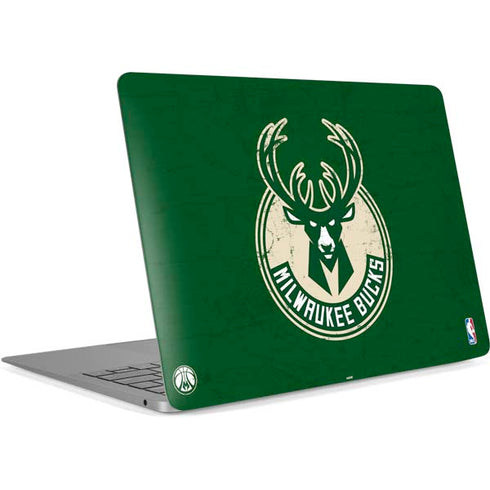 NBA Milwaukee Bucks Green Distressed Apple MacBook Air Skin
