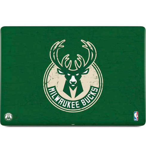 NBA Milwaukee Bucks Green Distressed MacBook Skins