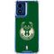 NBA Milwaukee Bucks Green Distressed Moto G 5G (2024) Clear Case