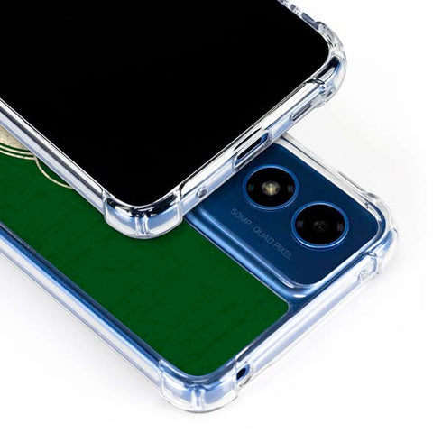 NBA Milwaukee Bucks Green Distressed Moto G 5G (2024) Clear Case