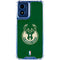 NBA Milwaukee Bucks Green Distressed Moto G Play 4G (2024) Clear Case
