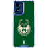 NBA Milwaukee Bucks Green Distressed Moto G Play 4G (2024) Clear Case