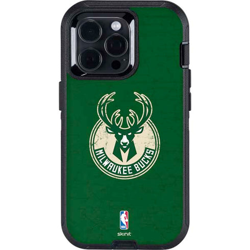 NBA Milwaukee Bucks Green Distressed Otterbox Defender iPhone Skin