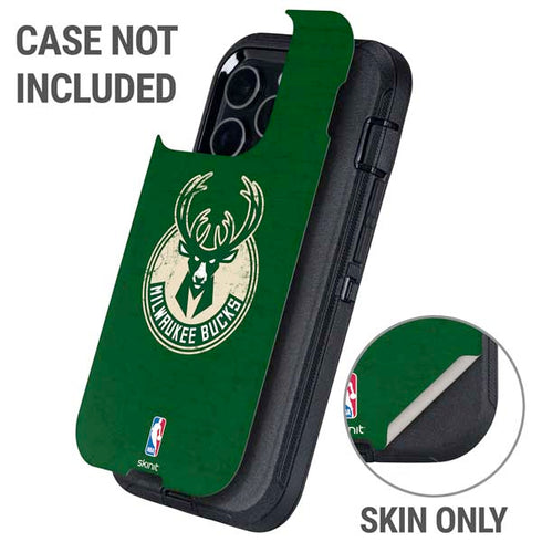 NBA Milwaukee Bucks Green Distressed Otterbox Defender iPhone Skin