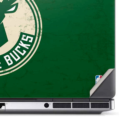 NBA Milwaukee Bucks Green Distressed Dell Precision Skin