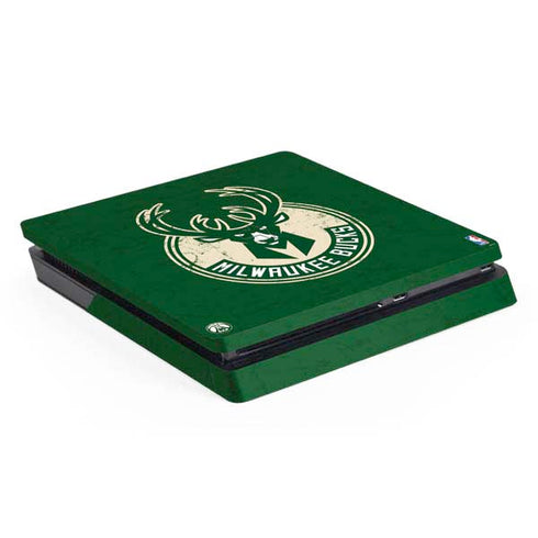 NBA Milwaukee Bucks Green Distressed PlayStation PS4 Skins