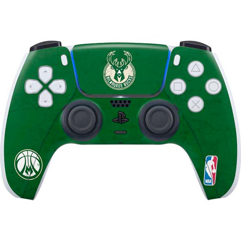 NBA Milwaukee Bucks Green Distressed PlayStation PS5 Skins