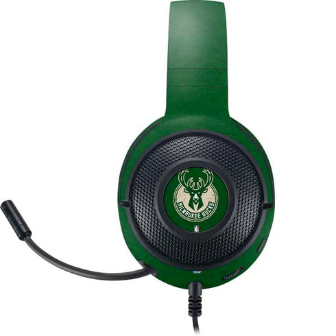 NBA Milwaukee Bucks Green Distressed Razer Kraken X Skin