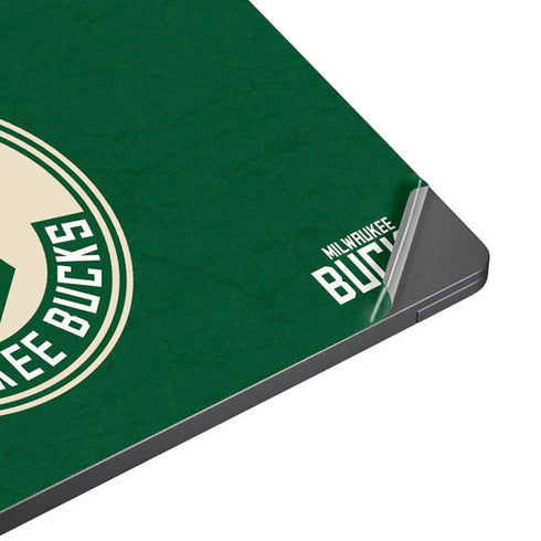 NBA Milwaukee Bucks Green Distressed Surface Laptop 7 13.8in Skin