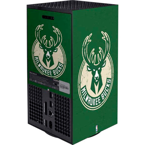 NBA Milwaukee Bucks Green Distressed Xbox Series X Bundle Skin