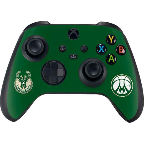 NBA Milwaukee Bucks Green Distressed Xbox Series X Skins