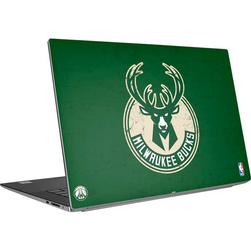 NBA Milwaukee Bucks Green Distressed Dell XPS Skin