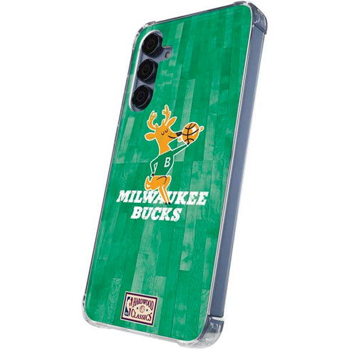 NBA Milwaukee Bucks Hardwood Classics Galaxy A55 5G Clear Case