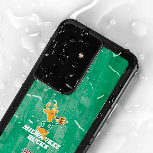 NBA Milwaukee Bucks Hardwood Classics Galaxy S24 Ultra Waterproof Case