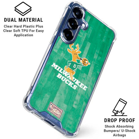 NBA Milwaukee Bucks Hardwood Classics Galaxy S25 Clear Case