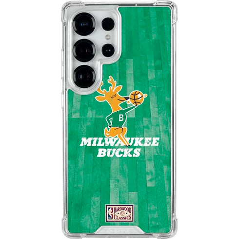 NBA Milwaukee Bucks Hardwood Classics Galaxy S25 Ultra Clear Case
