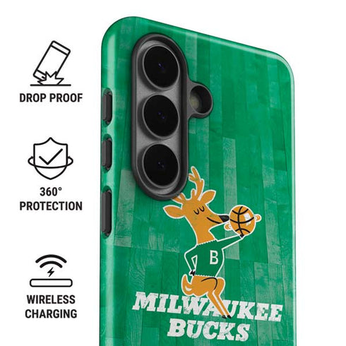 NBA Milwaukee Bucks Hardwood Classics Galaxy S26 Plus Impact Case
