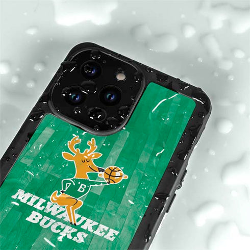 NBA Milwaukee Bucks Hardwood Classics iPhone 15 Pro Waterproof Case