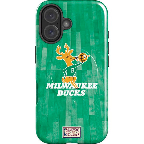 NBA Milwaukee Bucks Hardwood Classics iPhone 16 Magsafe Impact Case