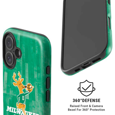 NBA Milwaukee Bucks Hardwood Classics iPhone 16 Magsafe Impact Case