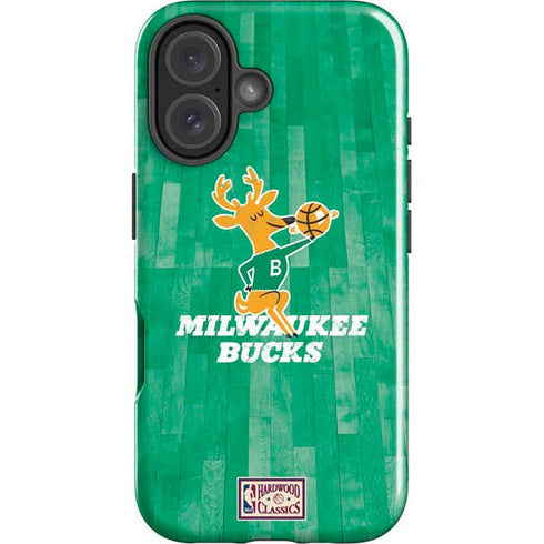 NBA Milwaukee Bucks Hardwood Classics iPhone 16 Plus Impact Case