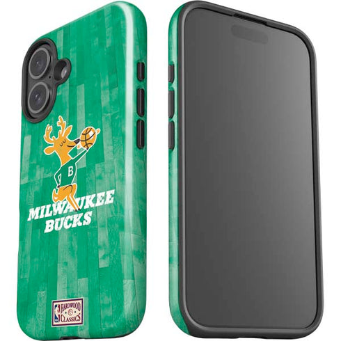 NBA Milwaukee Bucks Hardwood Classics iPhone 16 Plus Impact Case