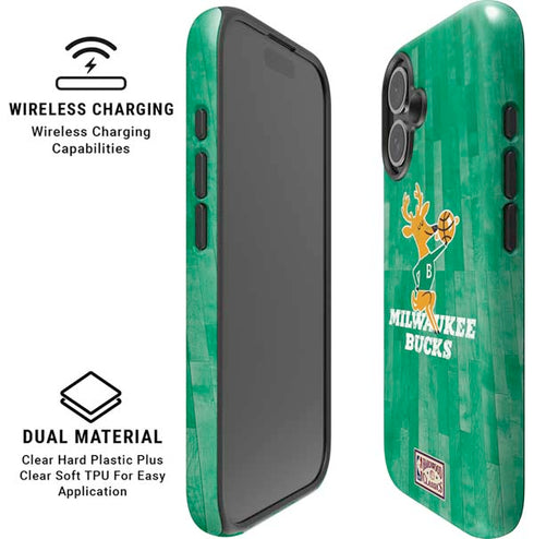 NBA Milwaukee Bucks Hardwood Classics iPhone 16 Plus Magsafe Impact Case