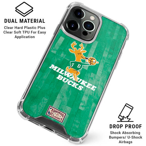 NBA Milwaukee Bucks Hardwood Classics iPhone 16 Pro Max Clear Case