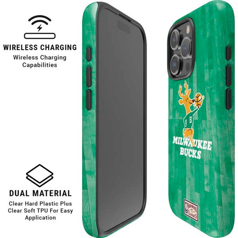 NBA Milwaukee Bucks Hardwood Classics iPhone 16 Pro Max Magsafe Impact Case