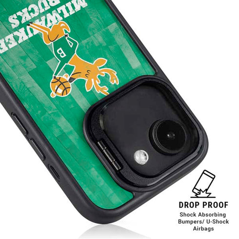 NBA Milwaukee Bucks Hardwood Classics iPhone 16e Kickstand Case