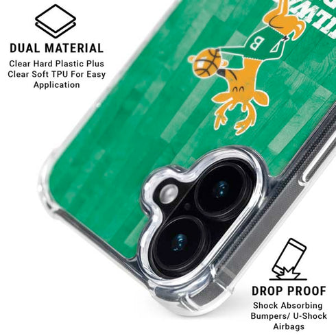 NBA Milwaukee Bucks Hardwood Classics iPhone 17 Clear Case