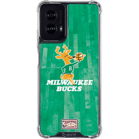 NBA Milwaukee Bucks Hardwood Classics Moto G Power 5G (2024) Clear Case