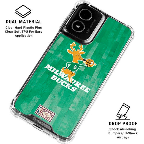 NBA Milwaukee Bucks Hardwood Classics Moto G Power 5G (2024) Clear Case