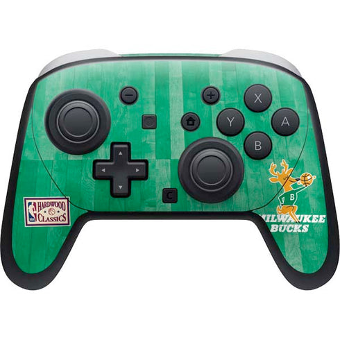 NBA Milwaukee Bucks Hardwood Classics Nintendo Switch 2 (2025) Pro Controller Skin