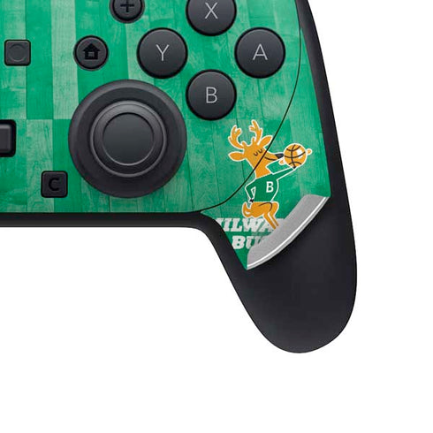 NBA Milwaukee Bucks Hardwood Classics Nintendo Switch 2 (2025) Pro Controller Skin
