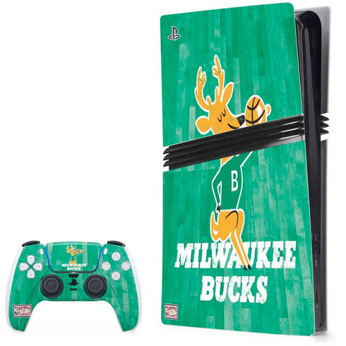 NBA Milwaukee Bucks Hardwood Classics PS5 Pro Bundle Skin
