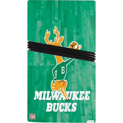 NBA Milwaukee Bucks Hardwood Classics PS5 Pro Console Skin