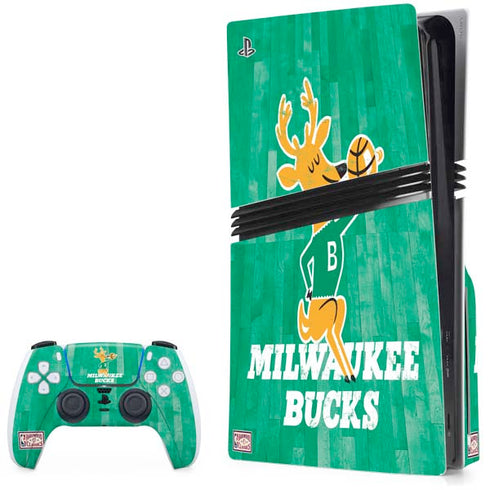 NBA Milwaukee Bucks Hardwood Classics PS5 Pro Disk Bundle Skin