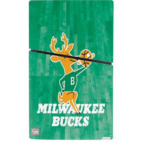 NBA Milwaukee Bucks Hardwood Classics PS5 Slim Digital Edition Console Skin