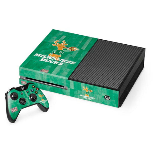 NBA Milwaukee Bucks Hardwood Classics Xbox One Console and Controller Bundle Skin