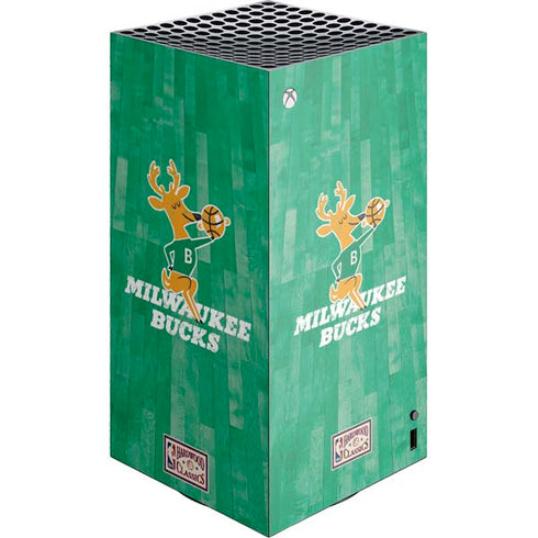 NBA Milwaukee Bucks Hardwood Classics XBox Series X Digital Edition Console Skin