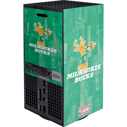 NBA Milwaukee Bucks Hardwood Classics XBox Series X Digital Edition Console Skin