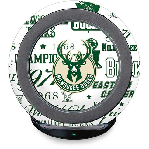 NBA Milwaukee Bucks Historic Blast New Fast Charge Wireless Charging Stand Skin
