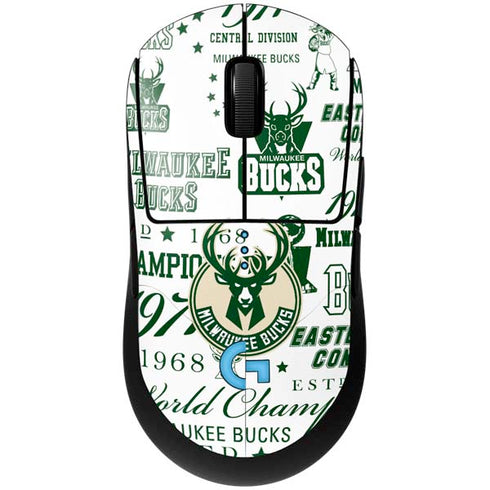 NBA Milwaukee Bucks Historic Blast New G Pro Wireless Gaming Mouse Skin
