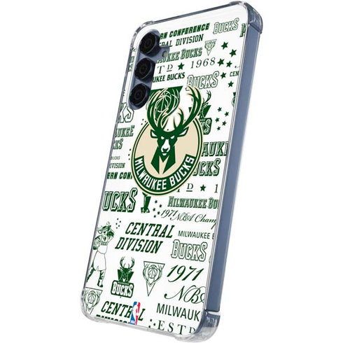 NBA Milwaukee Bucks Historic Blast New Galaxy A35 5G Clear Case