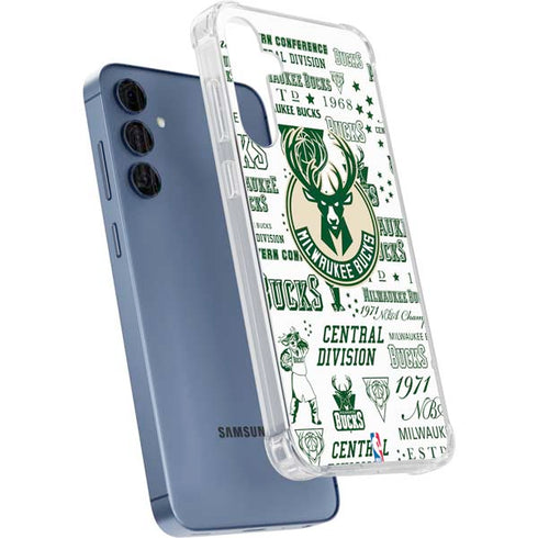 NBA Milwaukee Bucks Historic Blast New Galaxy A35 5G Clear Case