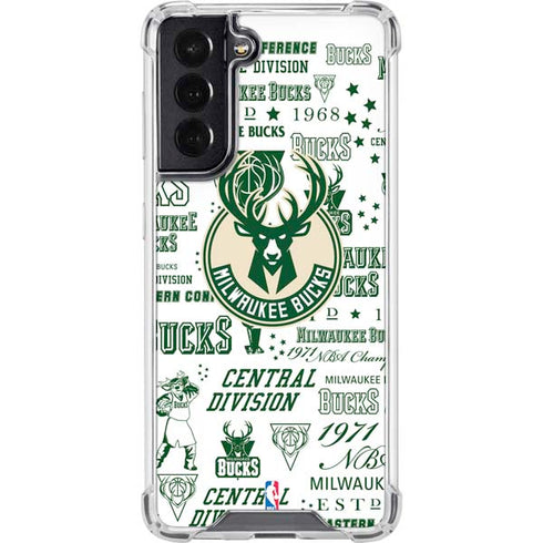 NBA Milwaukee Bucks Historic Blast New Galaxy S22 Clear Case