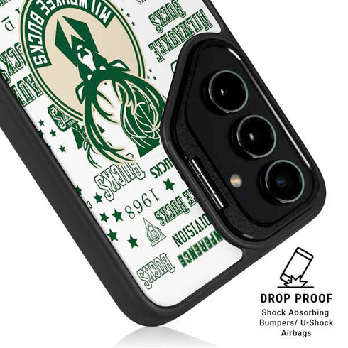 NBA Milwaukee Bucks Historic Blast New Galaxy S25 Kickstand Case